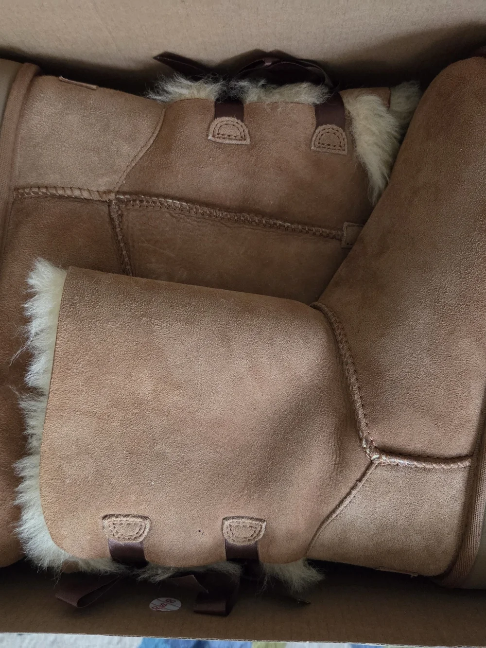UGG Bailey Bow II Genuine Shearling Boot - Chestnut